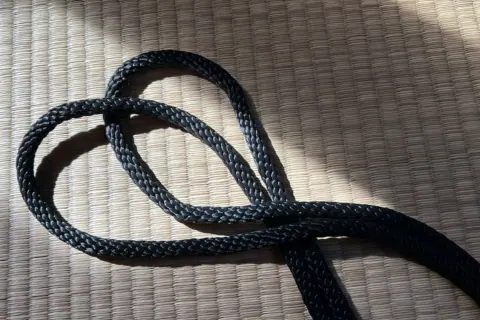 Close-up photograph of braided rope showing the twisted pattern and texture.